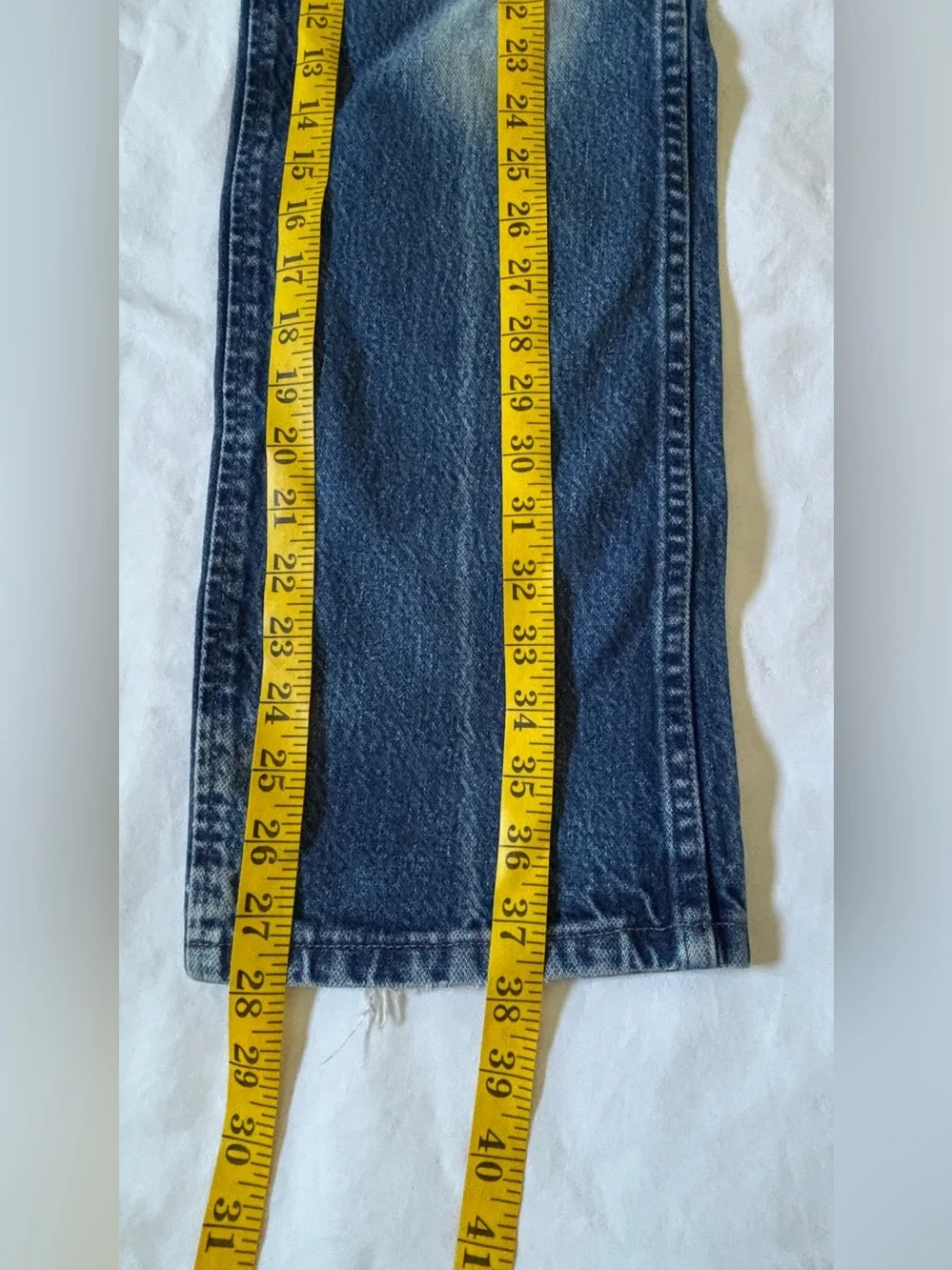 Vintage Wrangler 36MWZ Slim Fit Jeans Men’s 30x30 Blue Made in Mexico USA Fabric